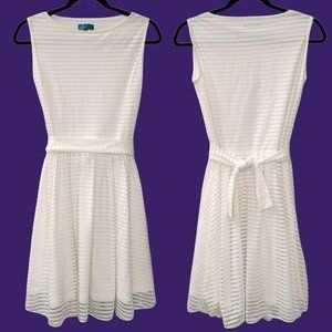 Vfish Sleeveless Ivory Boatneck Dress